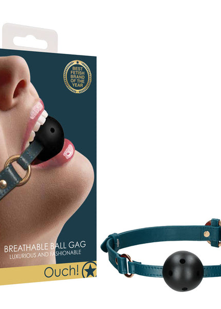 OUCH! Halo - Breathable Ball Gag - Green Mouth Restraint