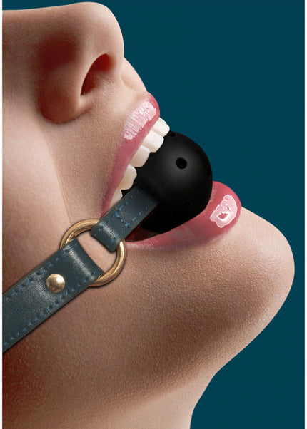 OUCH! Halo - Breathable Ball Gag - Green Mouth Restraint