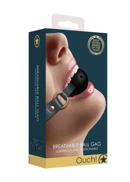 OUCH! Halo - Breathable Ball Gag - Green Mouth Restraint