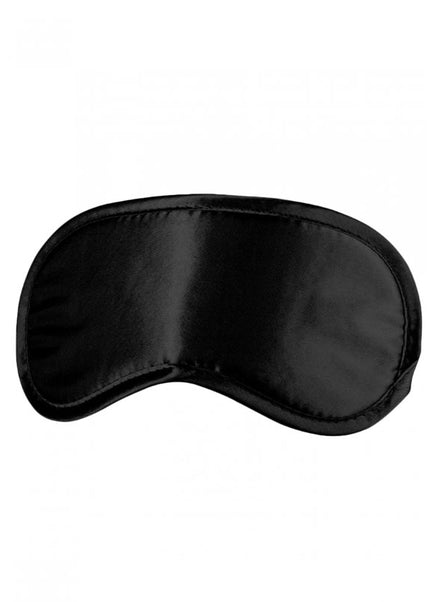 OUCH! Black & White Satin Eye-Mask - Black Eye Restraint