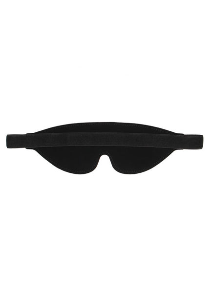 OUCH! Black & White Bonded Leather Eye-Mask ''Ouch'' - Black Eye Restraint