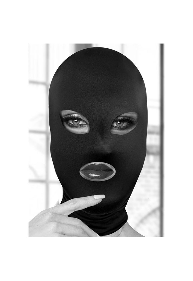 OUCH! Subversion Mask With Open Mouth - Black Hood