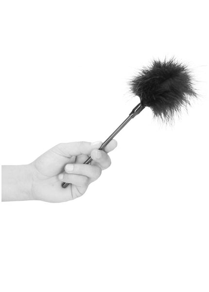 OUCH! Black & White Feather Tickler - Black Feather Crop