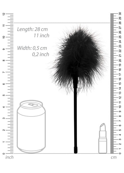 OUCH! Black & White Feather Tickler - Black Feather Crop