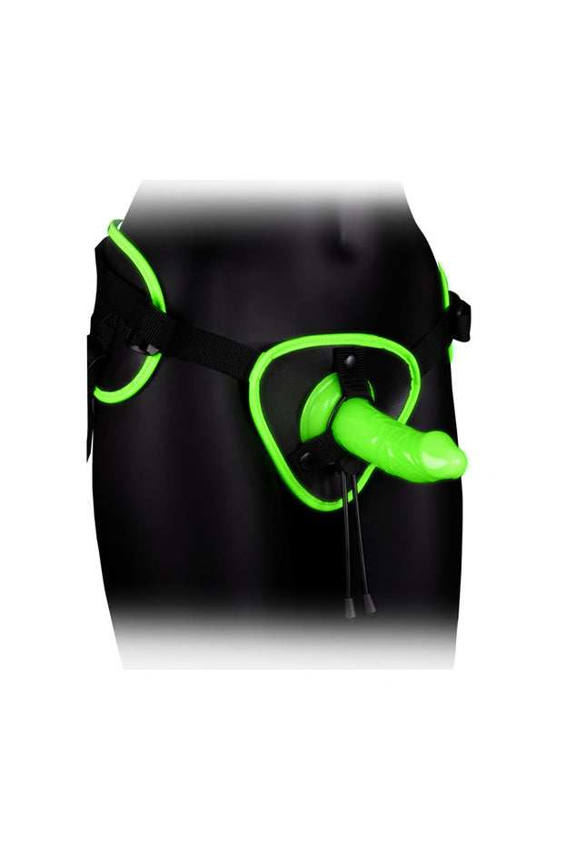 OUCH! Glow In The Dark Strap-on Harness - Glow in Dark 14.5 cm Strap-On