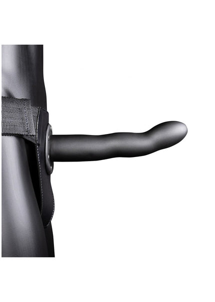 OUCH! Curved Hollow Strap-on - 8in/20cm - Gunmetal Grey 20 cm Hollow Strap-On