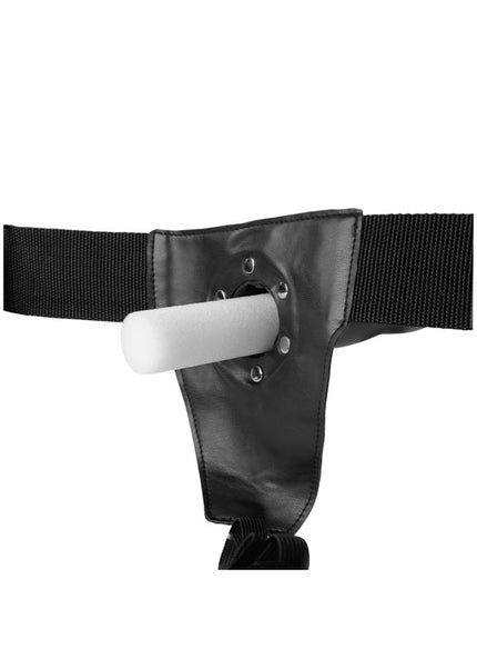 OUCH! Curved Hollow Strap-on - 8in/20cm - Gunmetal Grey 20 cm Hollow Strap-On