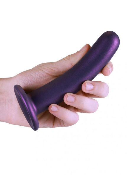 OUCH! Smooth Silicone G-Spot Dildo - 6'' / 14.5 cm - Metallic Purple 14.5 cm Dildo