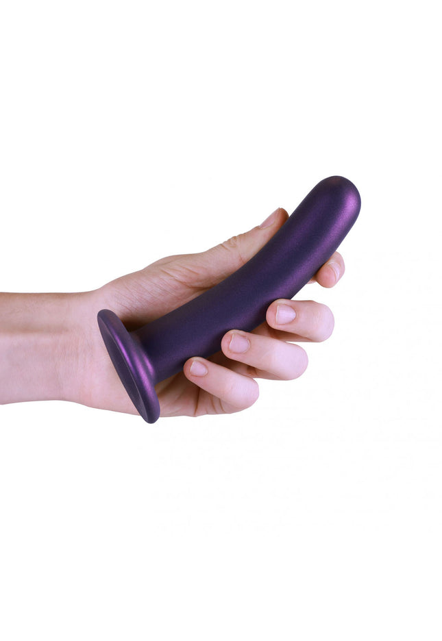OUCH! Smooth Silicone G-Spot Dildo - 6'' / 14.5 cm - Metallic Purple 14.5 cm Dildo