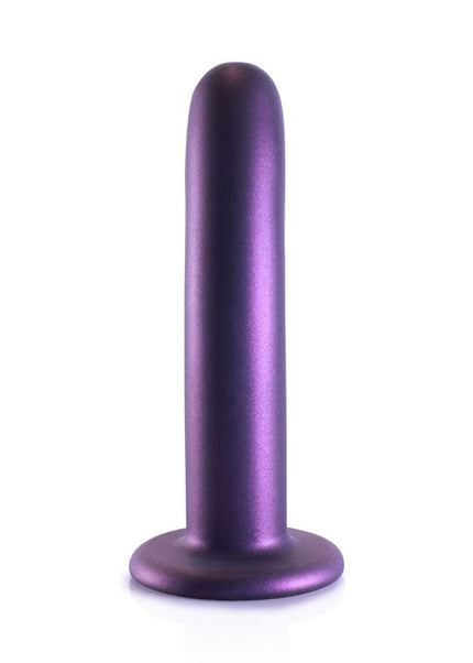 OUCH! Smooth Silicone G-Spot Dildo - 6'' / 14.5 cm - Metallic Purple 14.5 cm Dildo