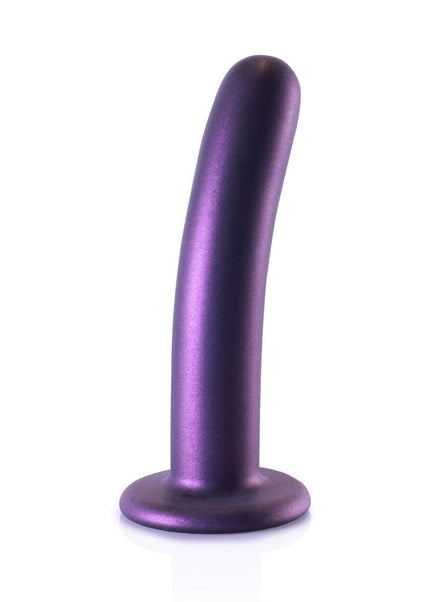 OUCH! Smooth Silicone G-Spot Dildo - 6'' / 14.5 cm - Metallic Purple 14.5 cm Dildo
