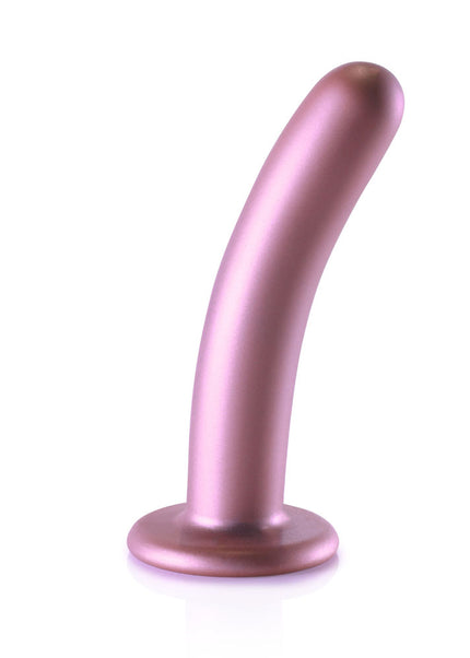 OUCH! Smooth Silicone G-Spot Dildo - 6'' / 14.5 cm - Rose Gold 14.5 cm Dildo