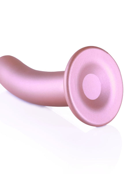 OUCH! Smooth Silicone G-Spot Dildo - 6'' / 14.5 cm - Rose Gold 14.5 cm Dildo
