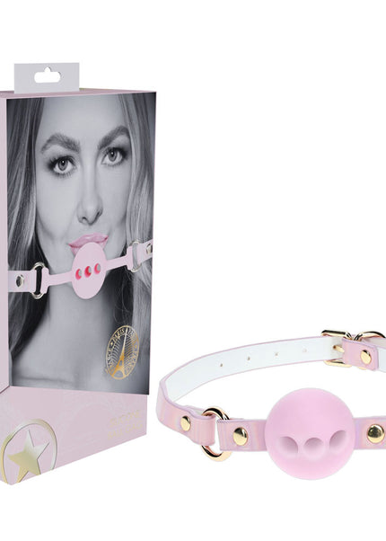 OUCH! Paris Collection - Silicone Ball Gag - Pink Breatheable Mouth Restraint