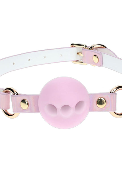 OUCH! Paris Collection - Silicone Ball Gag - Pink Breatheable Mouth Restraint