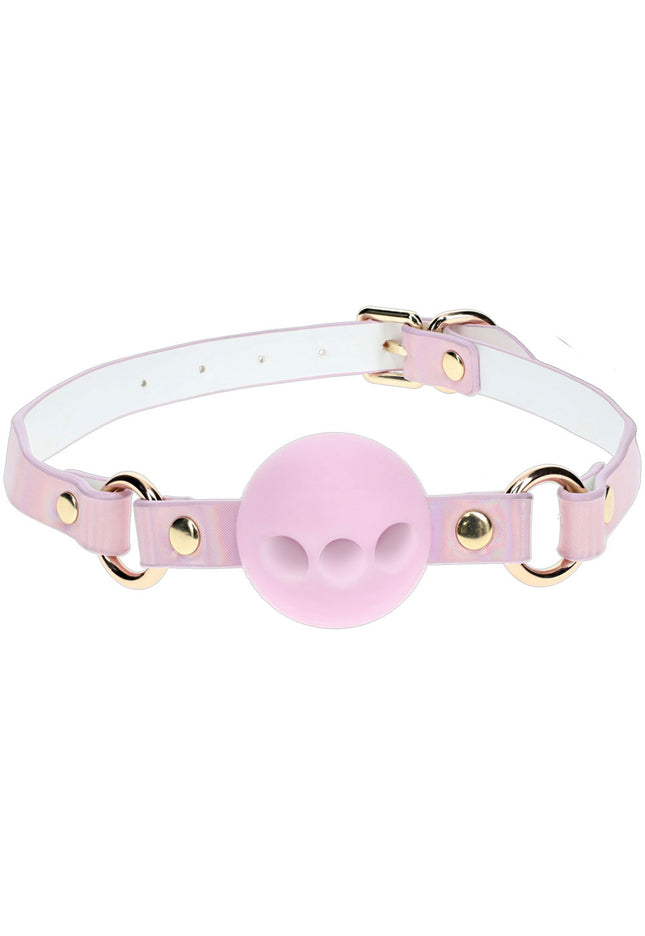 OUCH! Paris Collection - Silicone Ball Gag - Pink Breatheable Mouth Restraint