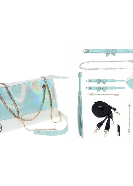 OUCH! Paris Collection - Kit with Bag - Baby Blue Bondage Set with Bag - 8 Piece Kit