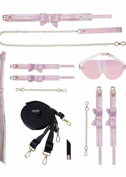OUCH! Paris Collection - Kit with Bag - Pink Bondage Set with Bag - 8 Piece Kit