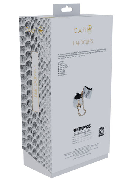 OUCH! Florence Collection - Handcuffs - White Restraints