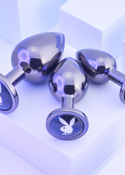 Playboy Pleasure PLEASURE 3 WAYS - Metal Butt Plugs - Set of 3 Sizes