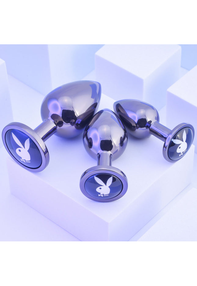 Playboy Pleasure PLEASURE 3 WAYS - Metal Butt Plugs - Set of 3 Sizes