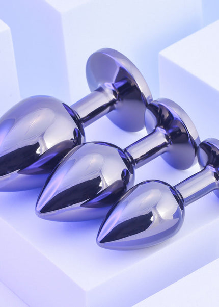 Playboy Pleasure PLEASURE 3 WAYS - Metal Butt Plugs - Set of 3 Sizes