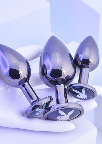 Playboy Pleasure PLEASURE 3 WAYS - Metal Butt Plugs - Set of 3 Sizes