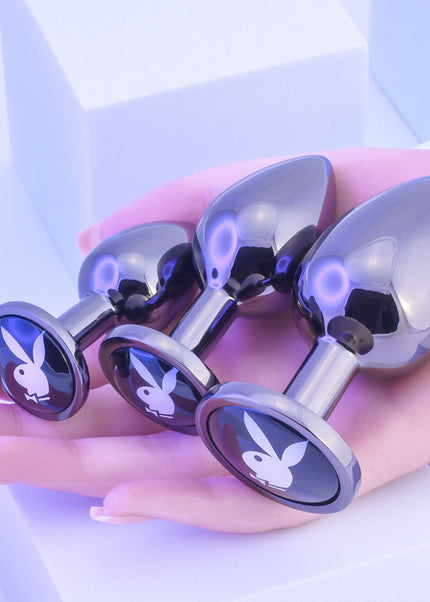 Playboy Pleasure PLEASURE 3 WAYS - Metal Butt Plugs - Set of 3 Sizes