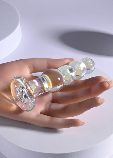 Playboy Pleasure JEWELS BEADS - Clear Glass 12 cm Anal Beads