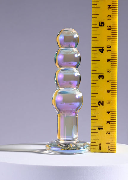 Playboy Pleasure JEWELS BEADS - Clear Glass 12 cm Anal Beads