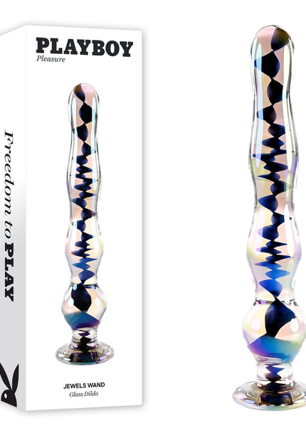 Playboy Pleasure JEWELS WAND - Clear Glass 20.3 cm Dildo