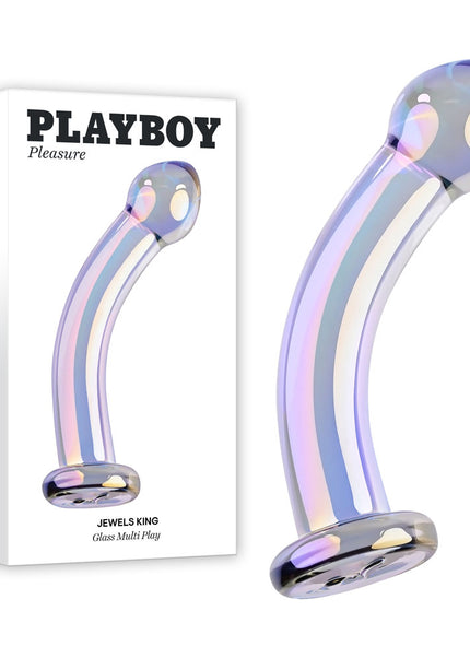 Playboy Pleasure JEWELS KING - Clear Glass 16.3 cm Dildo