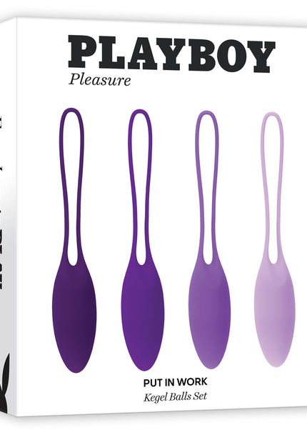 Playboy Pleasure PUT IN WORK - Purple Kegel Ball Set - Set of 4