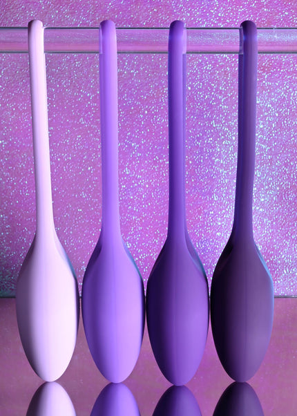 Playboy Pleasure PUT IN WORK - Purple Kegel Ball Set - Set of 4