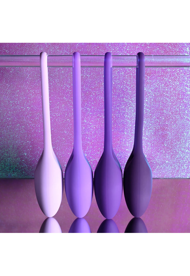 Playboy Pleasure PUT IN WORK - Purple Kegel Ball Set - Set of 4