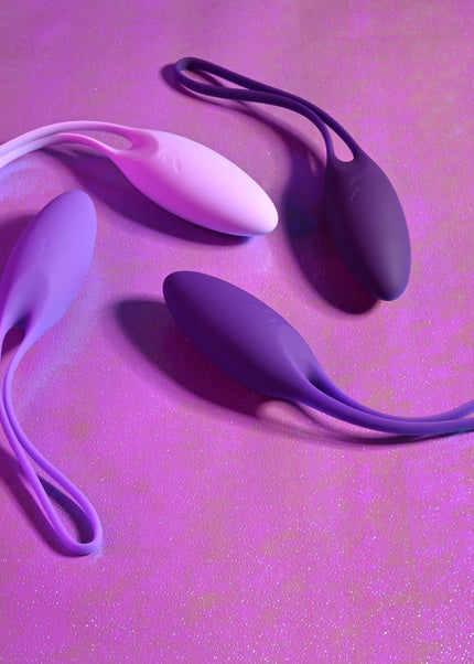 Playboy Pleasure PUT IN WORK - Purple Kegel Ball Set - Set of 4