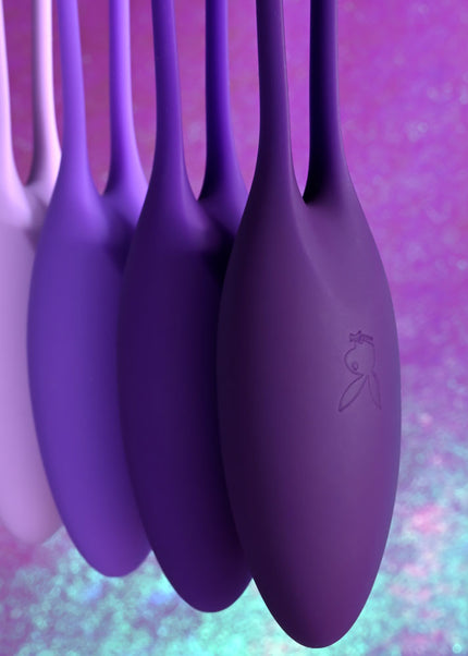 Playboy Pleasure PUT IN WORK - Purple Kegel Ball Set - Set of 4