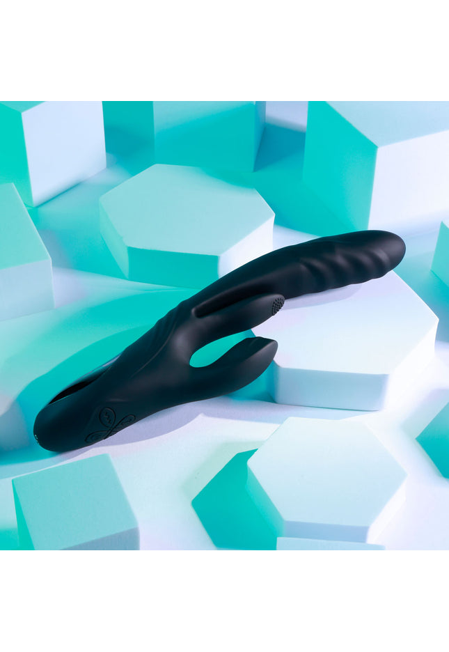 Playboy Pleasure RAPID RABBIT - Black 26.4 cm USB Rechargeable Rabbit Vibrator