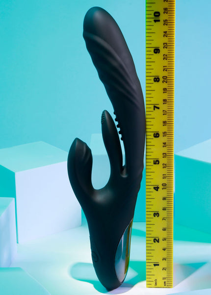 Playboy Pleasure RAPID RABBIT - Black 26.4 cm USB Rechargeable Rabbit Vibrator