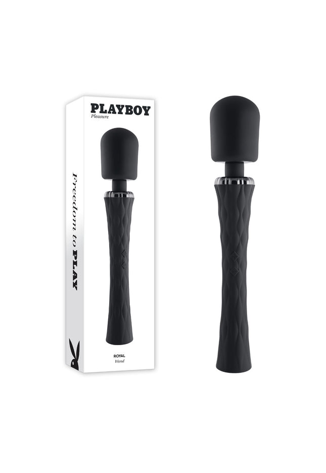 Playboy Pleasure ROYAL - Black 29.2 cm USB Rechargeable Massage Wand