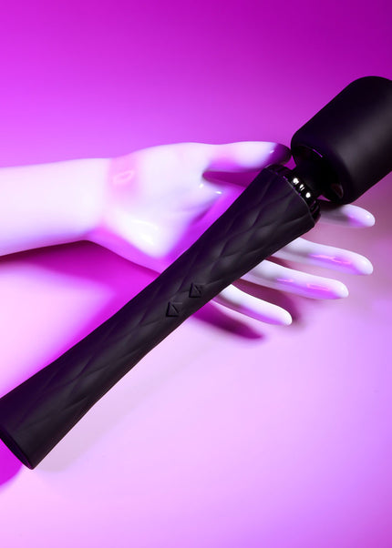 Playboy Pleasure ROYAL - Black 29.2 cm USB Rechargeable Massage Wand