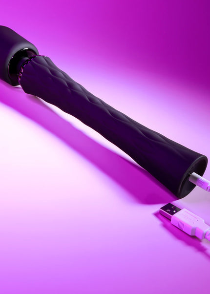 Playboy Pleasure ROYAL - Black 29.2 cm USB Rechargeable Massage Wand