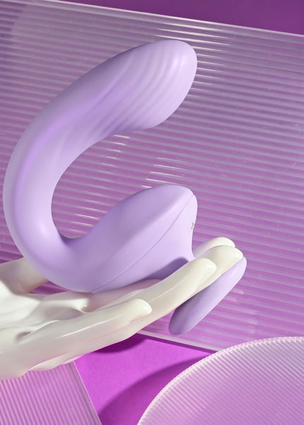 Playboy Pleasure REV ME UP - Purple USB Rechargeable Dual Motor Curved Vibrator