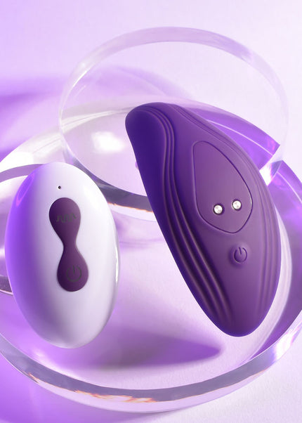 Playboy Pleasure OUR LITTLE SECRET - Purple USB Rechargeable Panty Vibrator with Wireless Remote Control
