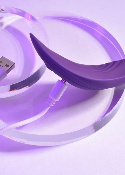 Playboy Pleasure OUR LITTLE SECRET - Purple USB Rechargeable Panty Vibrator with Wireless Remote Control