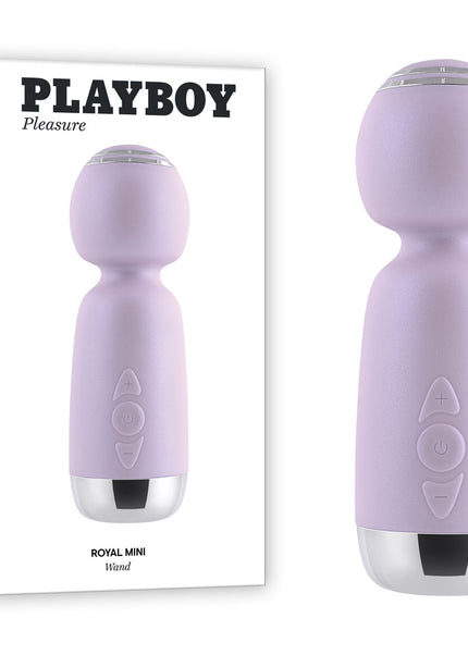 Playboy Pleasure ROYAL MINI - Lilac 12.5 cm USB Rechargeable Mini Wand Vibrator