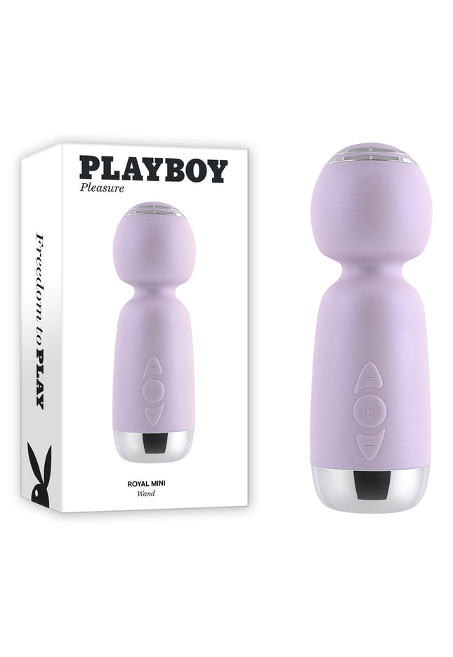 Playboy Pleasure ROYAL MINI - Lilac 12.5 cm USB Rechargeable Mini Wand Vibrator