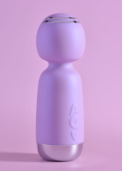Playboy Pleasure ROYAL MINI - Lilac 12.5 cm USB Rechargeable Mini Wand Vibrator