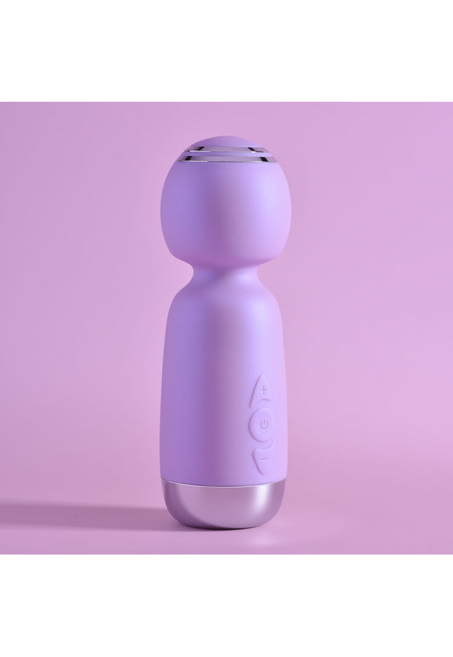 Playboy Pleasure ROYAL MINI - Lilac 12.5 cm USB Rechargeable Mini Wand Vibrator