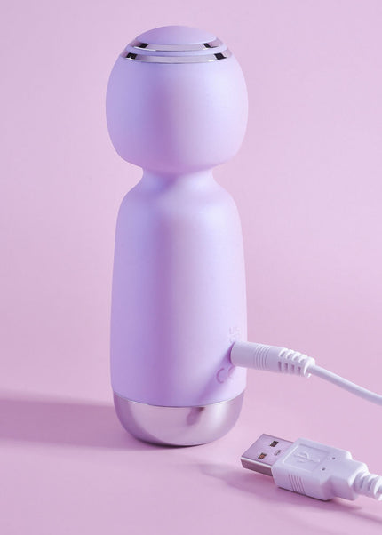 Playboy Pleasure ROYAL MINI - Lilac 12.5 cm USB Rechargeable Mini Wand Vibrator